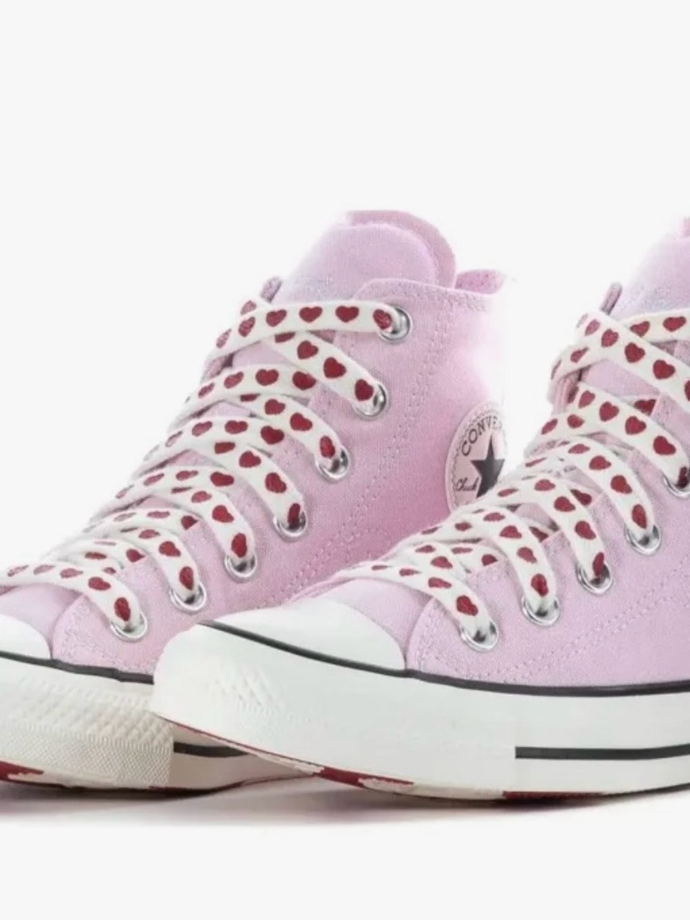 NWB Converse Chuck Taylor Pink High Top All Star Sneakers w/ Heart Charm sz 10